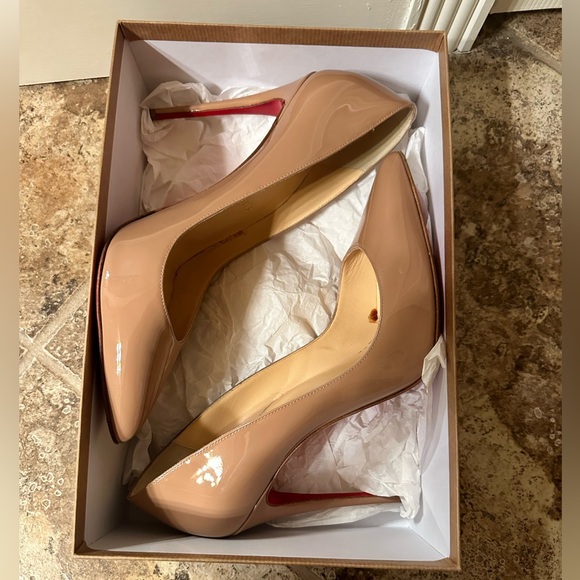 Christian Louboutin Pigalle Follies 100 Patent Nude - Picture 11 of 11